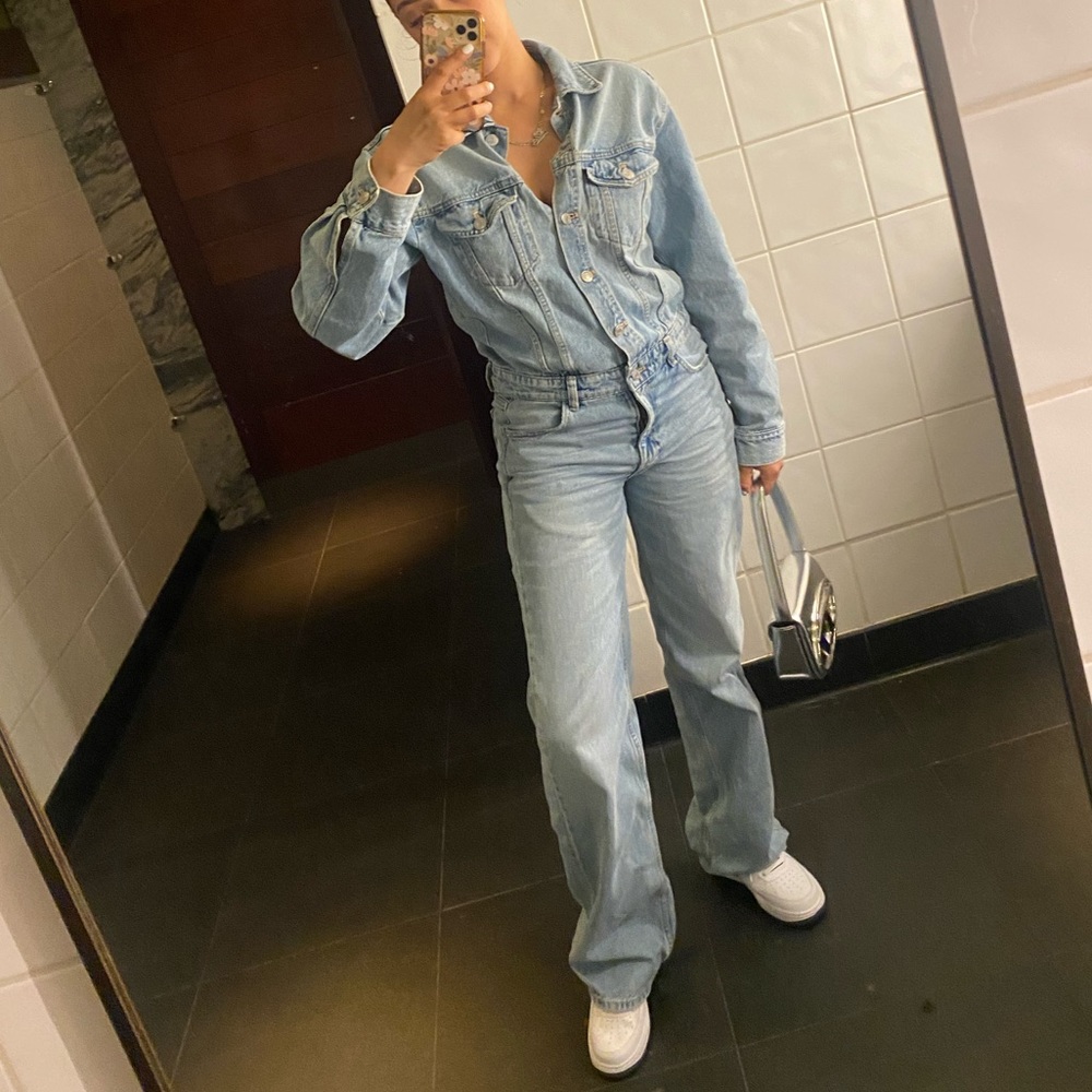 Zara Denim Jumpsuit